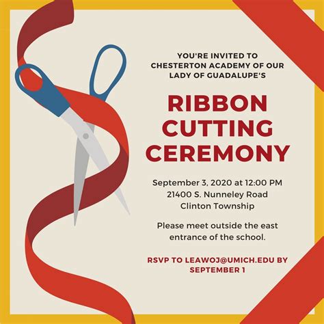 Ribbon Cutting Invitation Template